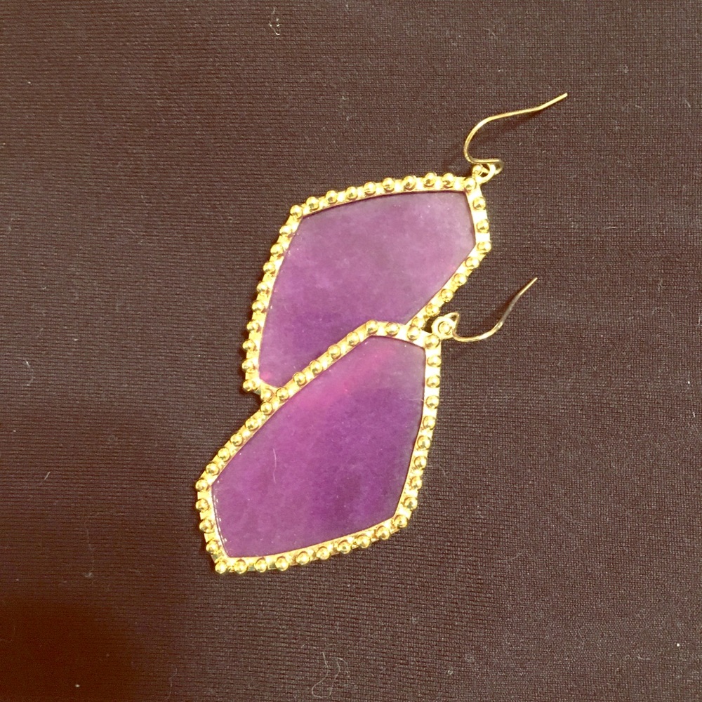 Kendra Scott purple drop earrings